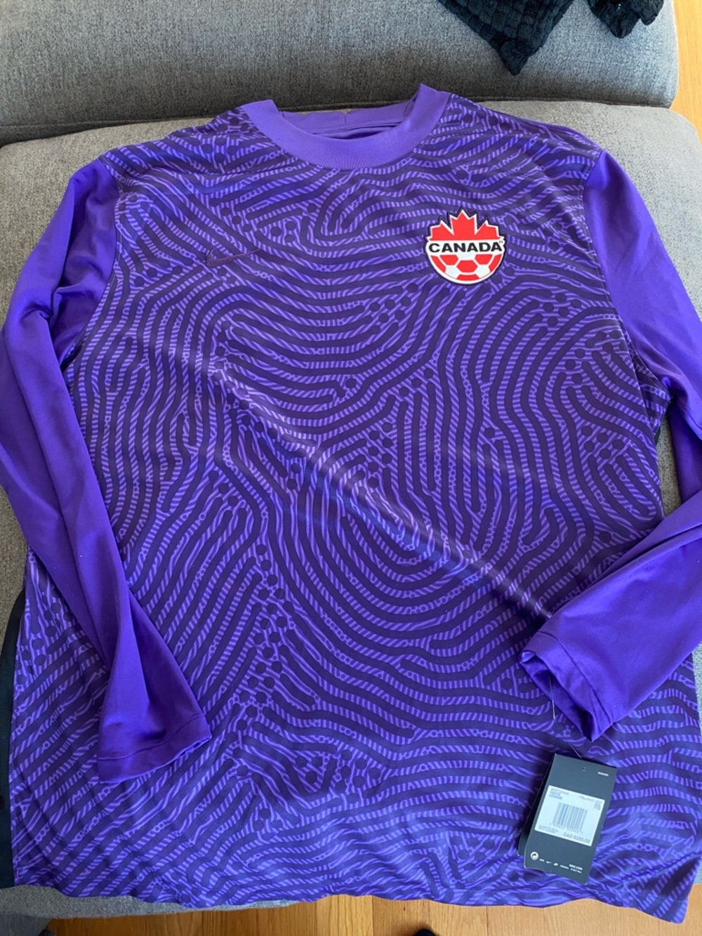 Nike Mens Canada Purple Long-Sleeve Jersey